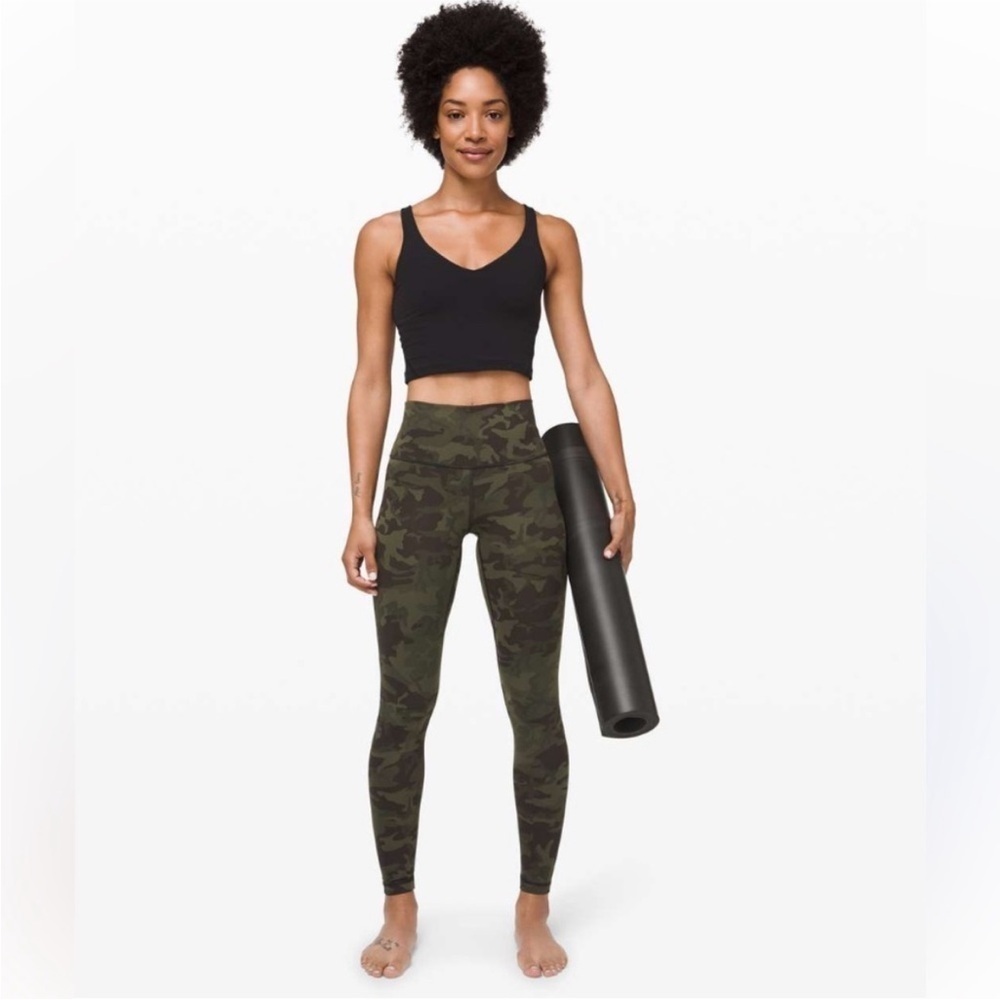 Lululemon Wonder Under High Rise Luxtreme Legging 28” Incognito Camo Gator Green